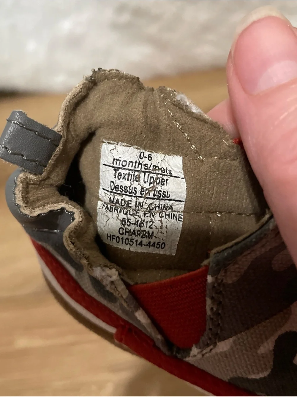 Robeez Gray Camouflage Soft Sole Shoes 0-6 Months